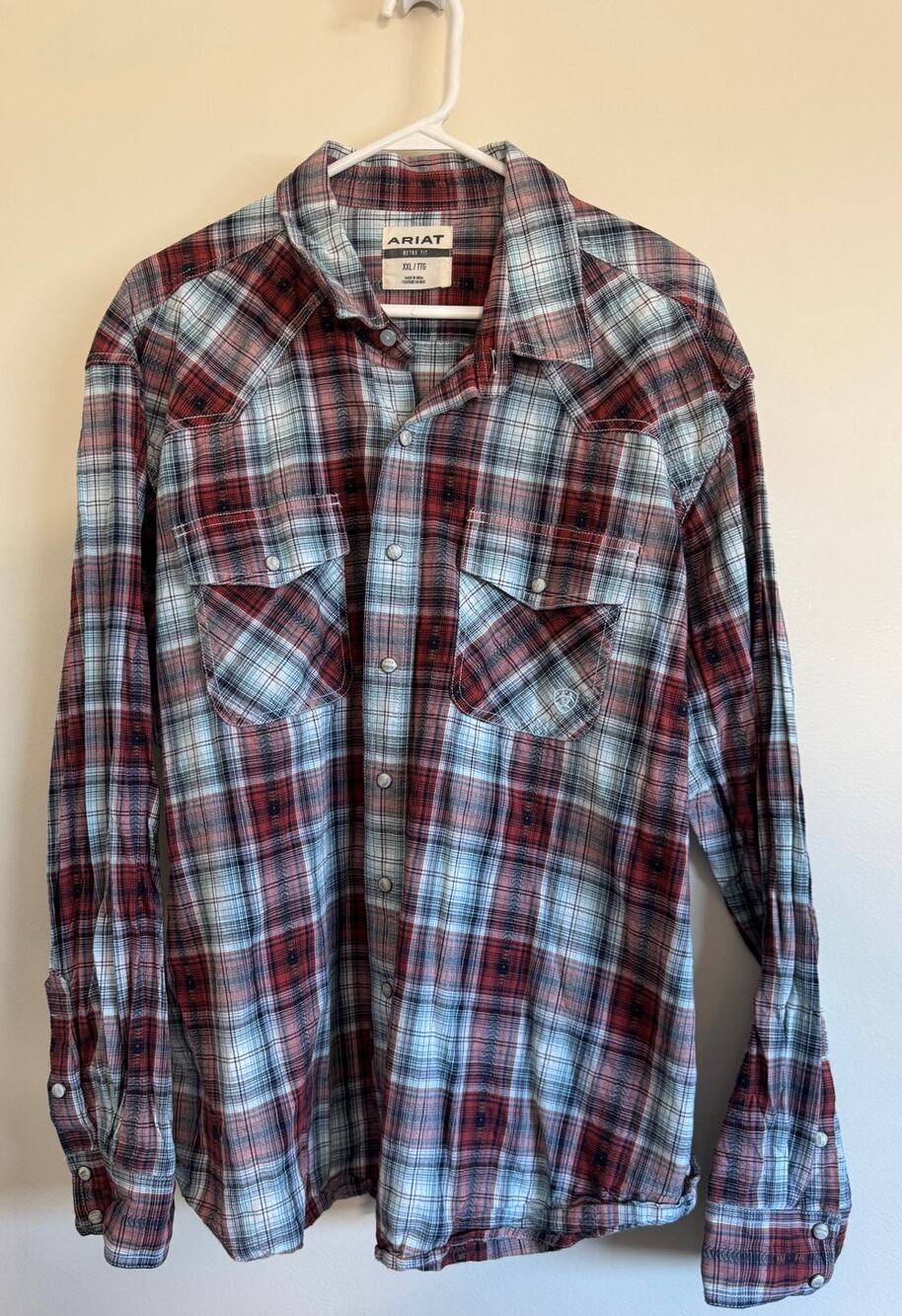 Ariat Men's Hugh Retro Snap Long Sleeve Shirt Size XXL